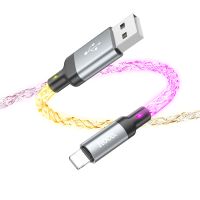 Кабель USB Apple Lightning Hoco U112 (2.4А) <серый> ― OnlineBazar.su