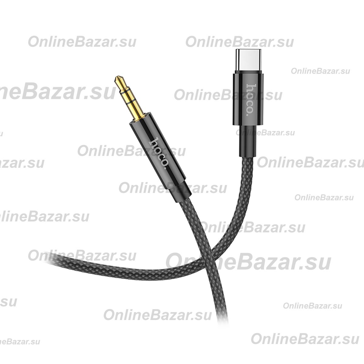 Кабель AUX Type-C - 3.5 mm Hoco UPA-19 (1 м.) <черный> ― OnlineBazar.su