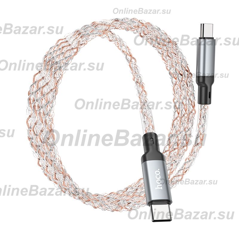 Кабель USB-C Type-C Hoco U112 (3A/60W/PD) <серый> ― OnlineBazar.su