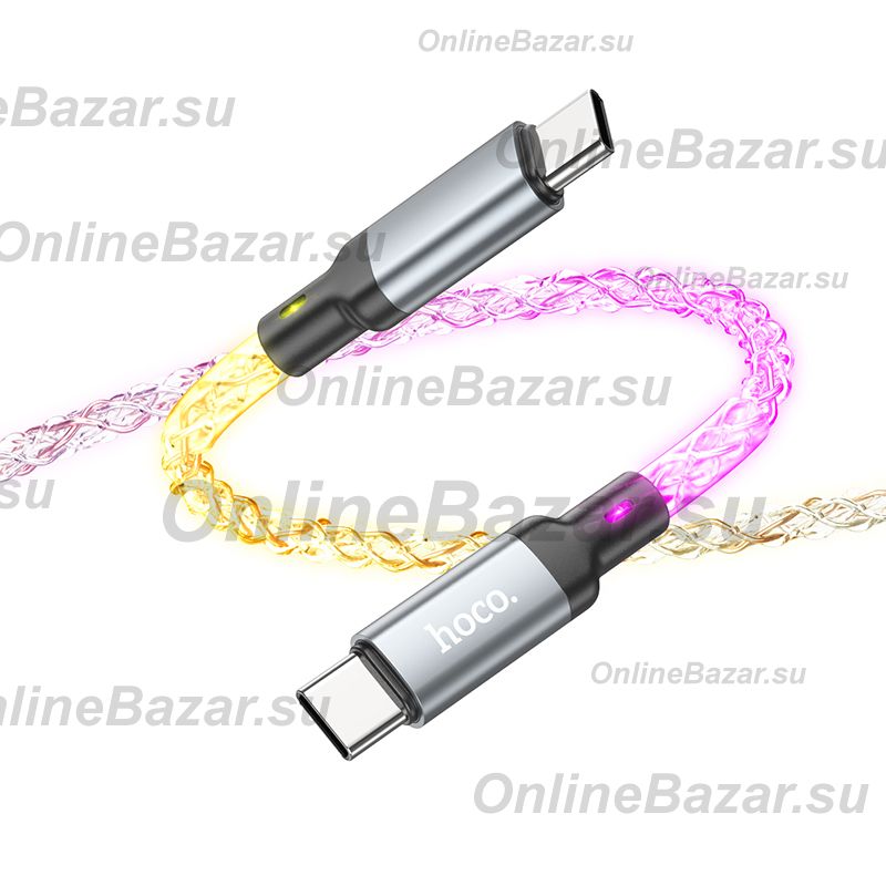 Кабель USB-C Type-C Hoco U112 (3A/60W/PD) <серый> ― OnlineBazar.su