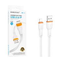 Кабель USB Apple iPhone Lightning Borofone BX118 (2.4A) <белый> ― OnlineBazar.su