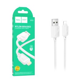 Кабель USB Apple iPhone Lightning Hoco X113 (2.4A) <белый>