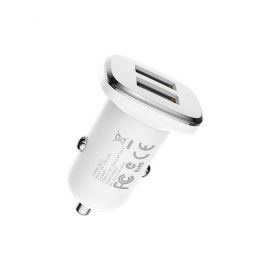 Автомобильное зарядное устройство USB Borofone BZ12 (2 порта/2.4A) <белый>