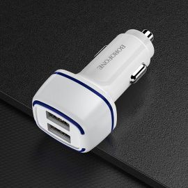 Автомобильное зарядное устройство USB Borofone BZ14 (2 порта/2.4A) <белый>