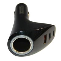 Автомобильное зарядное устройство USB Remax RCC339 (88.5W/2 порта USB -C PD/QC 3.0/разъем прикуривателя/lcd) <черный>  ― OnlineBazar.su