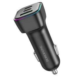 Автомобильное зарядное устройство USB Borofone BZ28C (PD60W/2Type-C/USB) <черный>