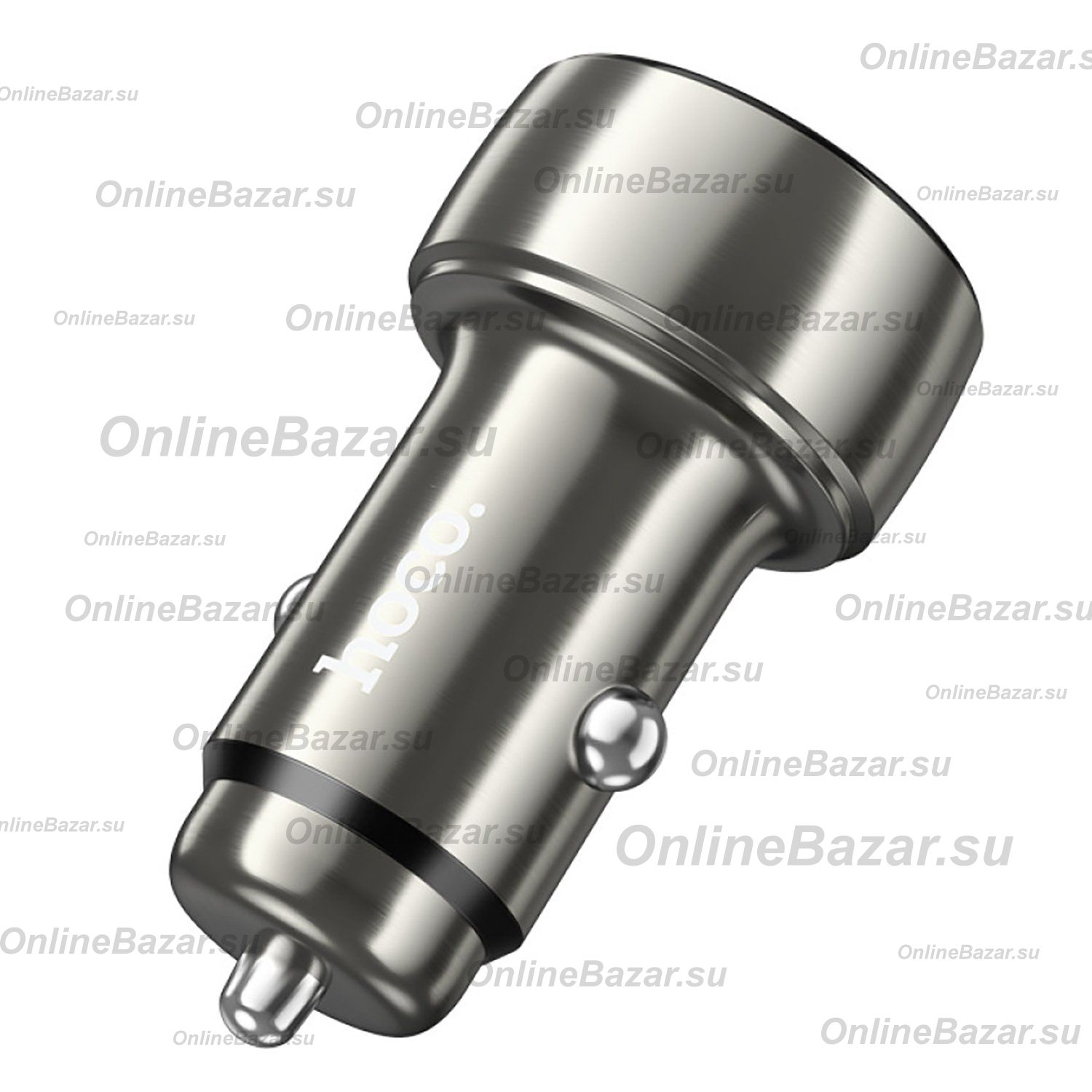 Автомобильное зарядное устройство USB Hoco Z50 (48W/PD30W/QC3.0/USB/Type-C/5V/3A) <серый> ― OnlineBazar.su