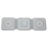 Беспроводное зарядное устройство 3 в 1 (для смартфона + гарнитуры + iWatch, Magsafe) <белый> ― OnlineBazar.su