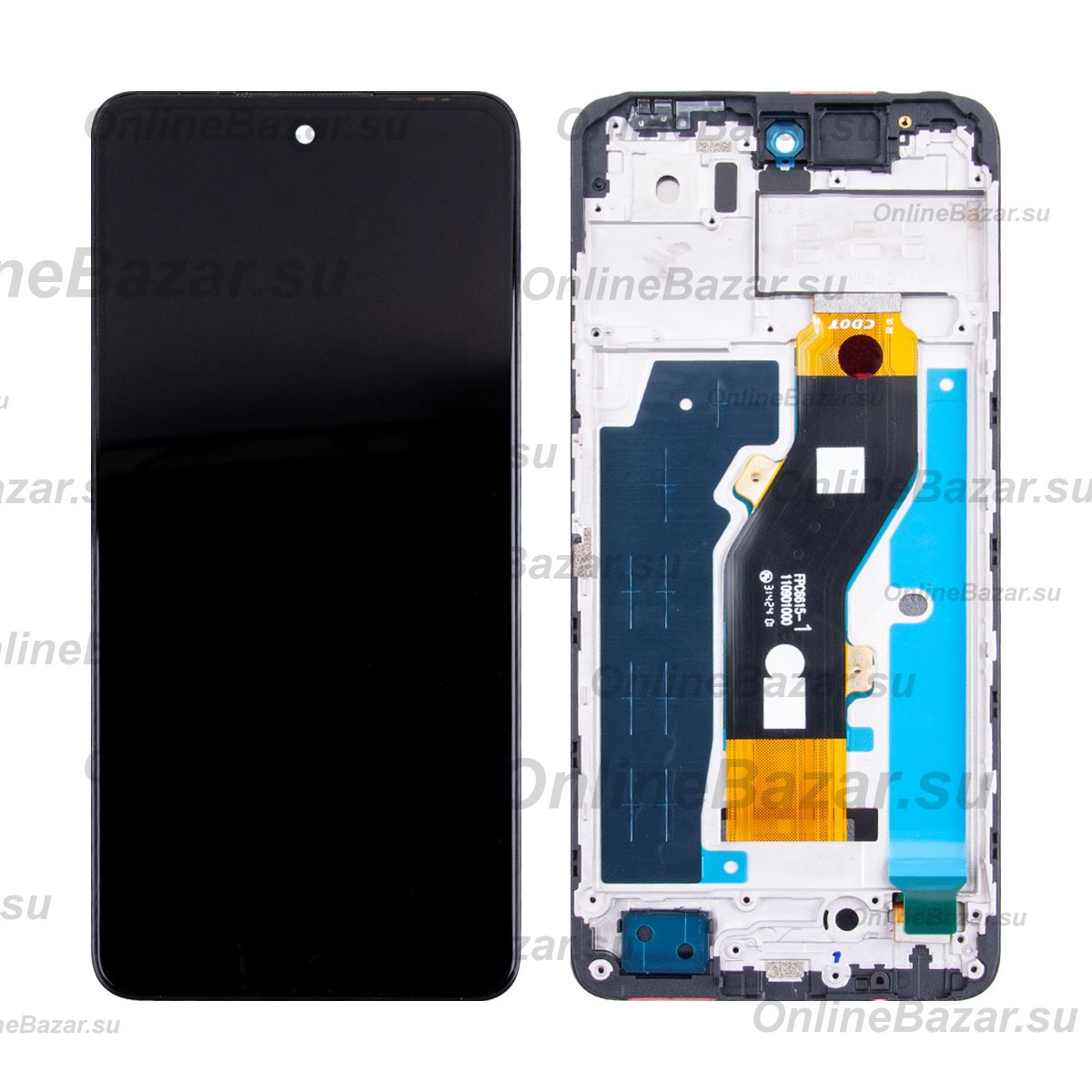 Дисплей для Tecno Spark 20 (KJ5) модуль с тачскрином <черный> (оригинал OEM) ― OnlineBazar.su