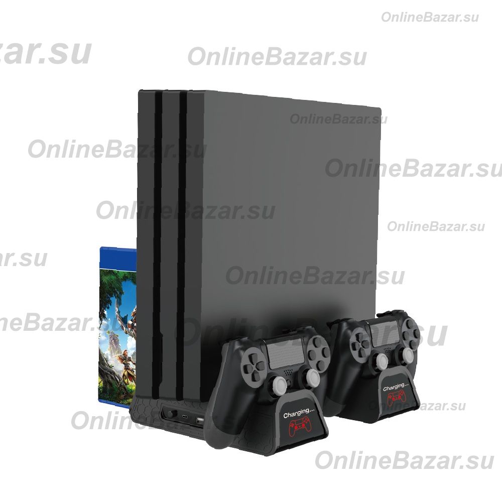 Док-станция для PlayStation 4/Slim/4 Pro с охлаждением Dobe TP4-882C <черный> ― OnlineBazar.su
