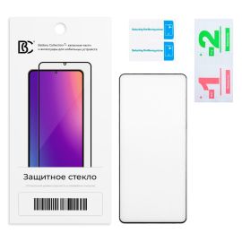 Защитное стекло для Huawei Nova Y73 (2.5D/закаленное, полная наклейка) <черный> в блистере