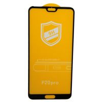 Защитное стекло для Huawei P20 Pro (2,5D/закаленное, полная наклейка) <черный> в блистере ― OnlineBazar.su