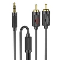 Кабель AUX 3.5 mm - 3.5 mm Hoco UPA28 (1 м) <черный> ― OnlineBazar.su