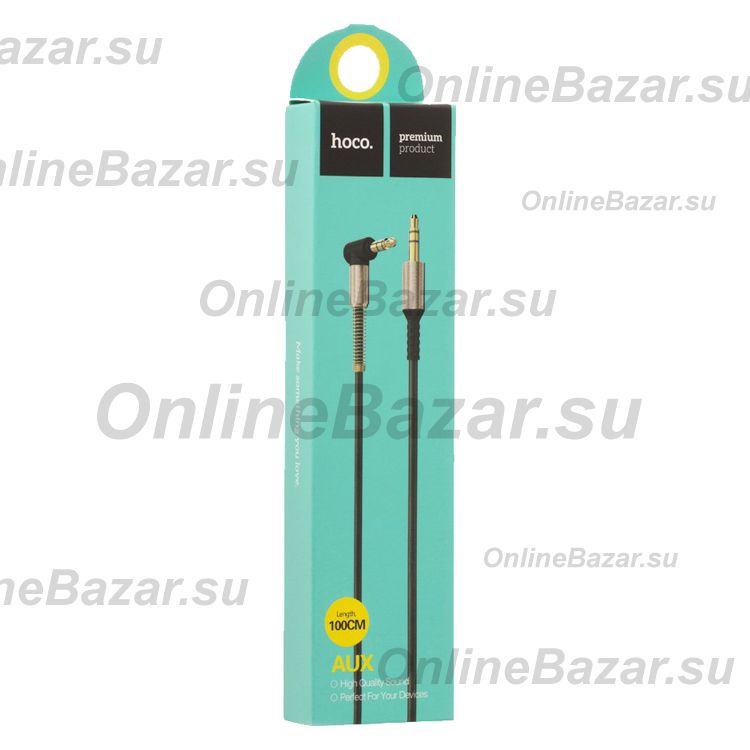 Кабель AUX Hoco UPA-02 (1 м.) <черный> ― OnlineBazar.su