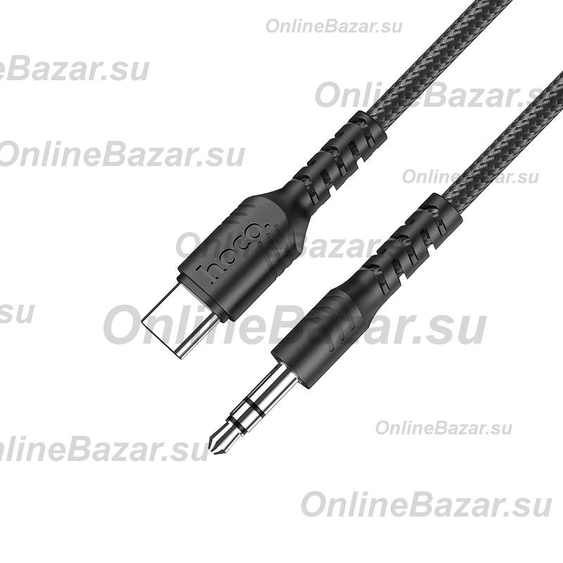 Кабель AUX Type-C - 3.5 mm Hoco UPA-17 (1 м.) <черный> ― OnlineBazar.su