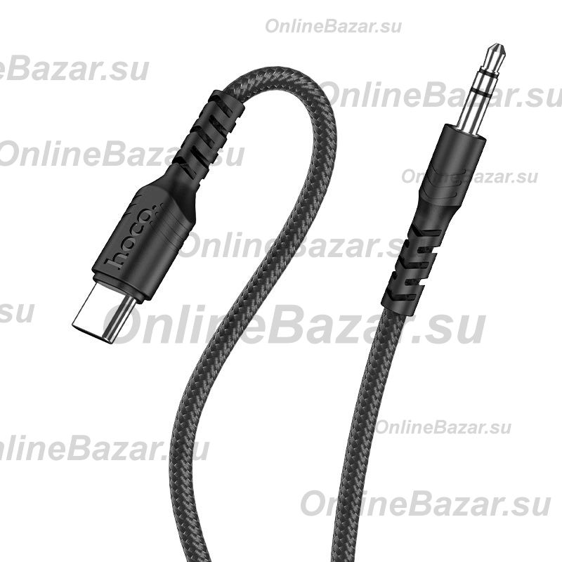 Кабель AUX Type-C - 3.5 mm Hoco UPA-17 (1 м.) <черный> ― OnlineBazar.su
