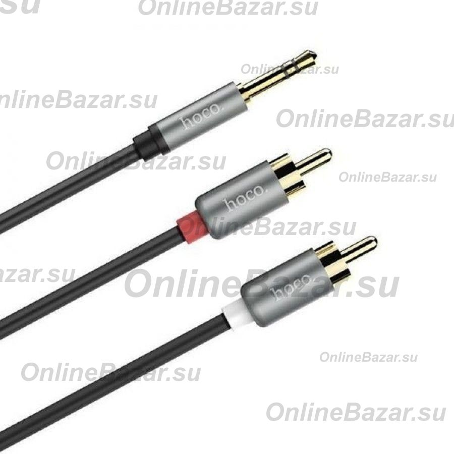 Кабель AUX RCA Hoco UPA-10 (1.5 м.) <серебристый> ― OnlineBazar.su