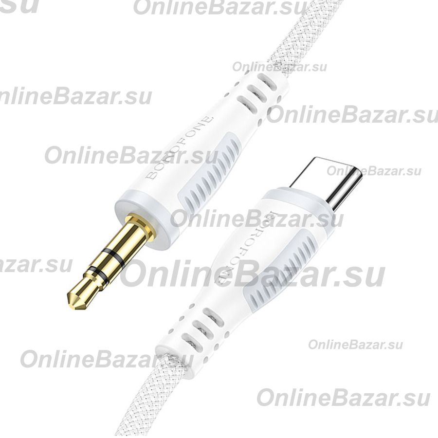 Кабель AUX USB-C - 3.5 mm Borofone BL14 <белый> ― OnlineBazar.su