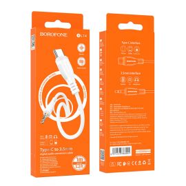 Кабель AUX USB-C - 3.5 mm Borofone BL14 <белый>
