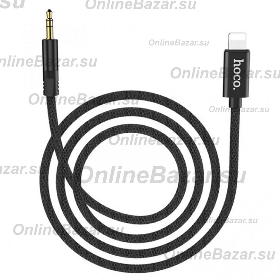 Кабель AUX iPhone Lightning - 3.5 mm Hoco UPA-13 <черный> ― OnlineBazar.su