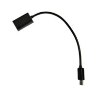 Кабель OTG (USB Host - microUSB) (20 см) <черный> ― OnlineBazar.su