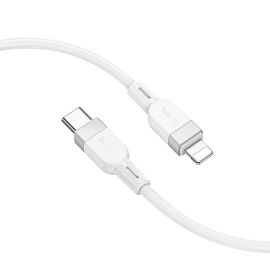Кабель USB-C - Apple iPhone Lightning Hoco X109 (3A/27W/PD/1 метр) <белый>