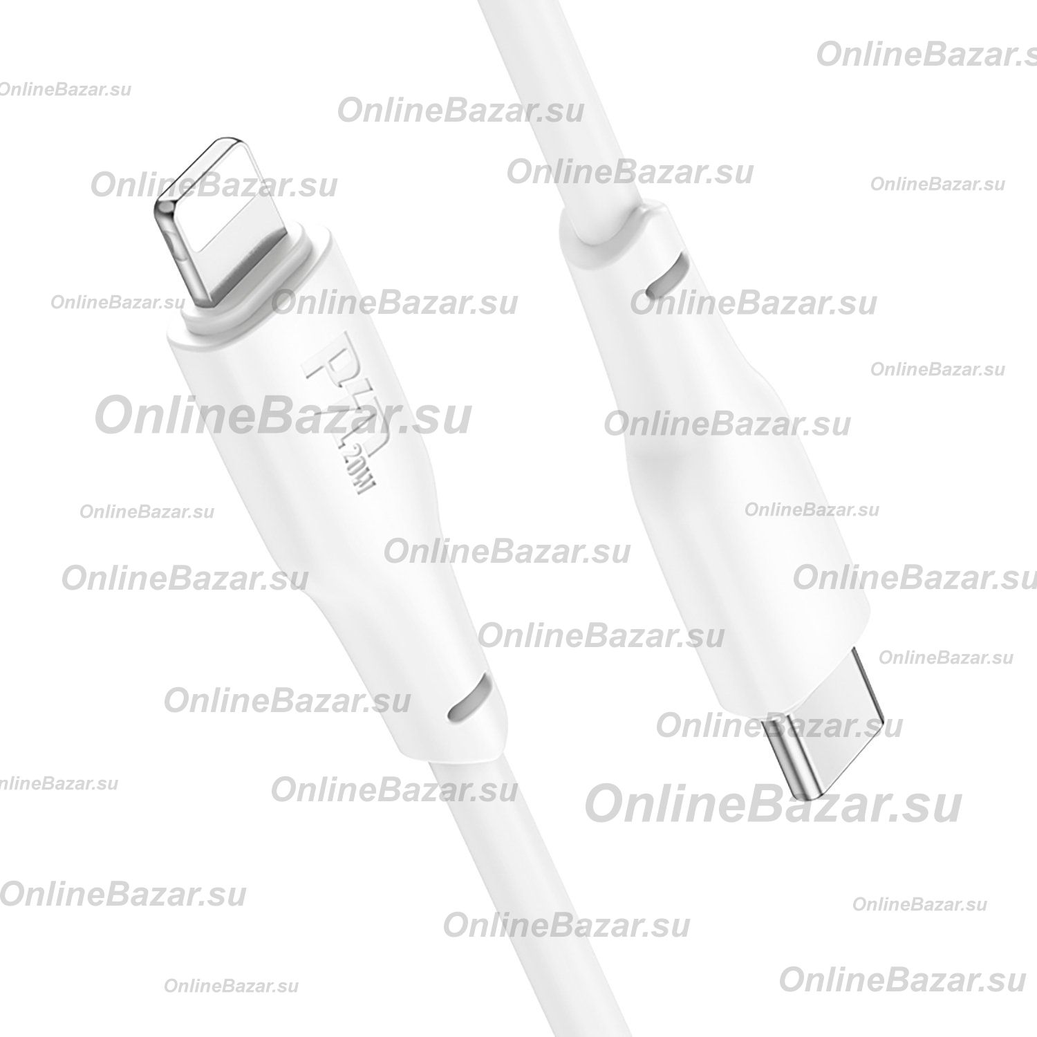 Кабель USB-C Apple iPhone Lightning Hoco X93 (3A/20W/PD/2 метра) <белый> ― OnlineBazar.su