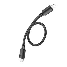 Кабель USB-C Apple iPhone Lightning Hoco X96 (2.4A/27W/PD/0.25 метра) <черный>