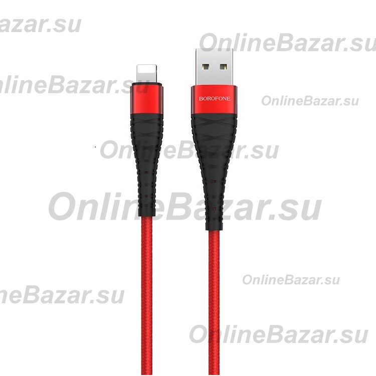 Кабель USB Apple iPhone Lightning Borofone BX32 (1 метр) <красный> ― OnlineBazar.su