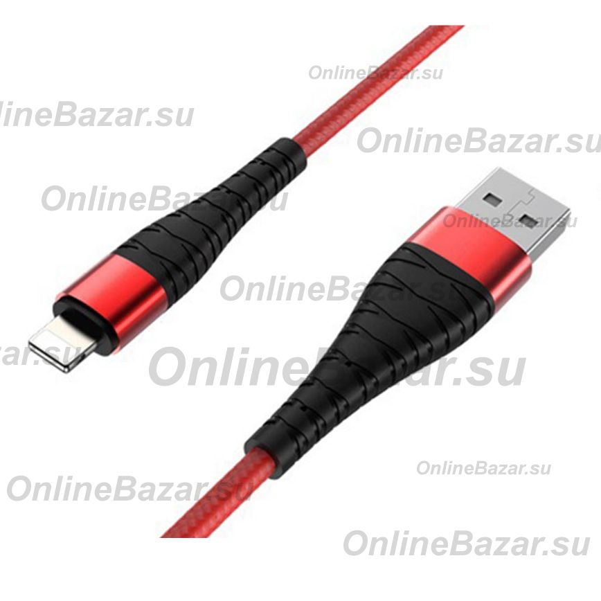 Кабель USB Apple iPhone Lightning Borofone BX32 (1 метр) <красный> ― OnlineBazar.su