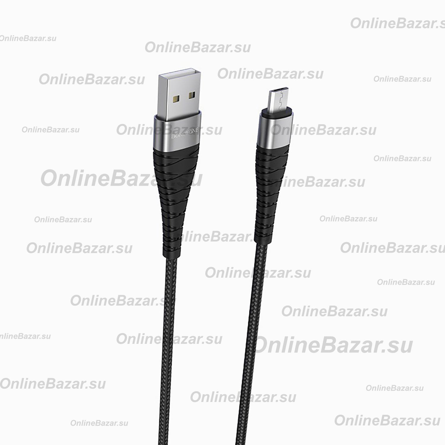 Кабель USB MicroUSB Borofone BX32 (1 метр) <черный> ― OnlineBazar.su