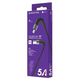 Кабель USB MicroUSB Borofone BX32 (1 метр) <черный>
