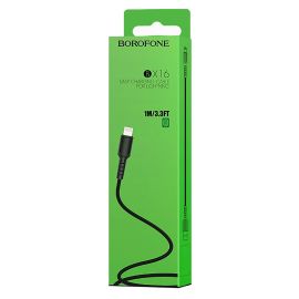 Кабель USB Apple iPhone Lightning Borofone BX16 <черный>