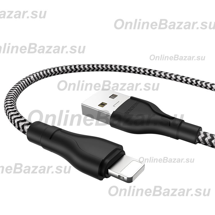 Кабель USB Apple iPhone Lightning Borofone BX39 <черно-белый> ― OnlineBazar.su