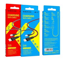 Кабель USB Apple iPhone Lightning Borofone BX39 <черно-белый>