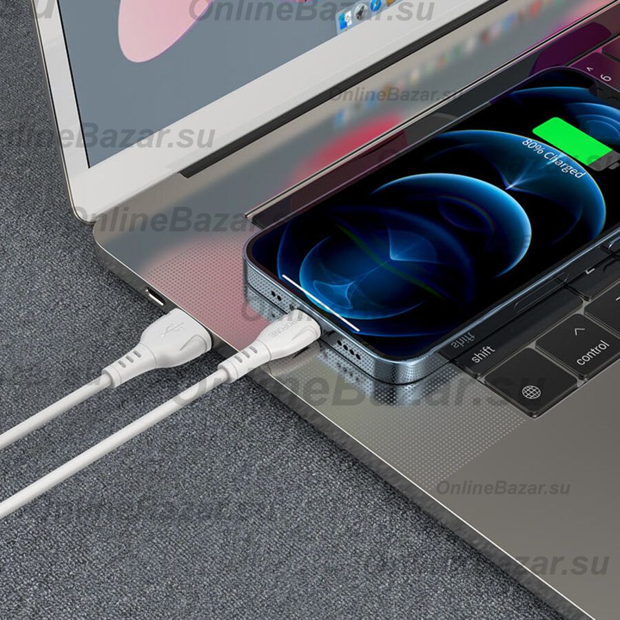 Кабель USB Apple iPhone Lightning Borofone BX51 <белый> ― OnlineBazar.su