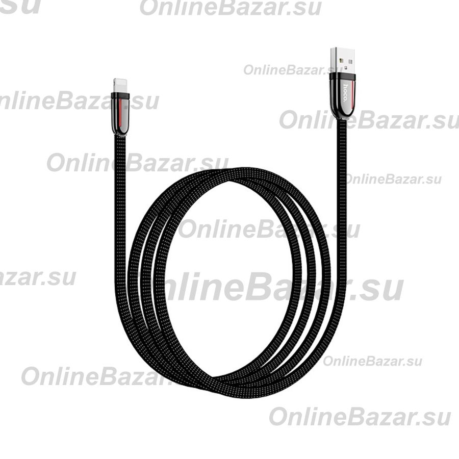 Кабель USB Apple iPhone Lightning Hoco U74 <черный> ― OnlineBazar.su