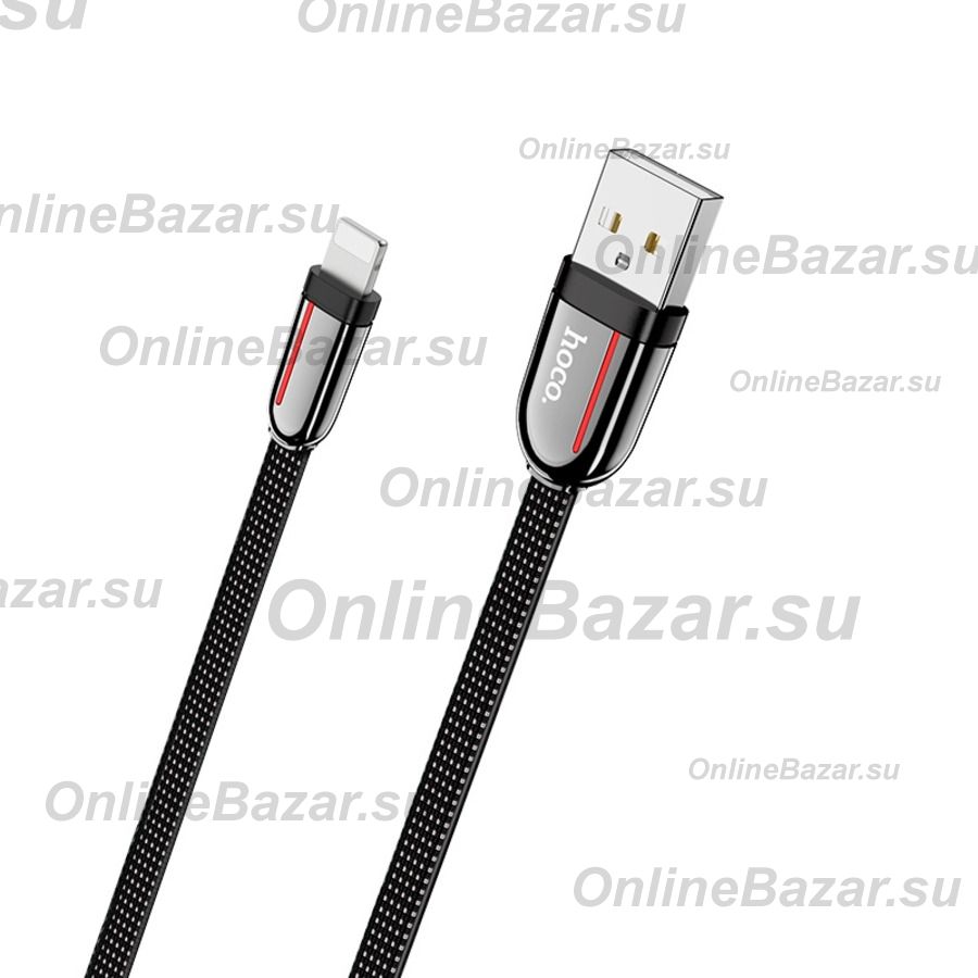 Кабель USB Apple iPhone Lightning Hoco U74 <черный> ― OnlineBazar.su