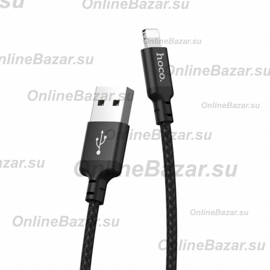 Кабель USB Apple iPhone Lightning Hoco X14 (1 метр) <черный> ― OnlineBazar.su