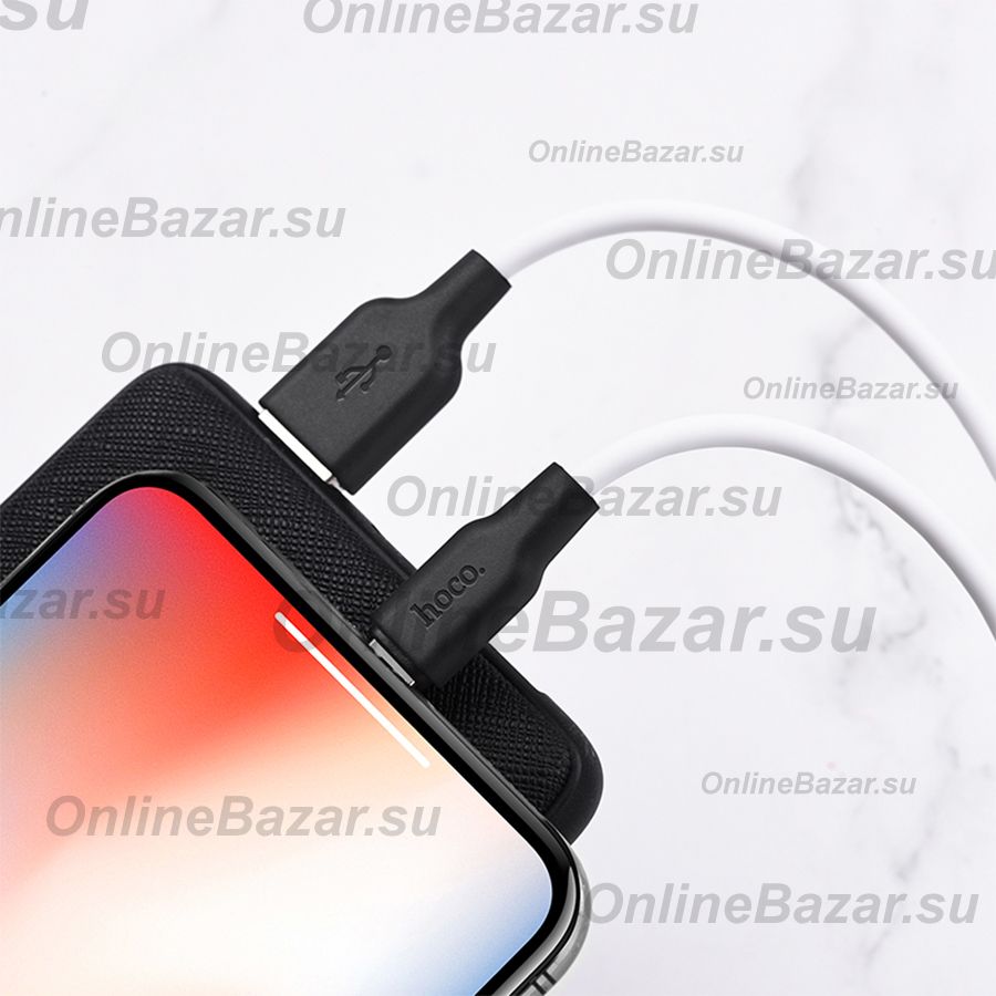 Кабель USB Apple iPhone Lightning Hoco X21 Plus (1 метр) <белый> ― OnlineBazar.su