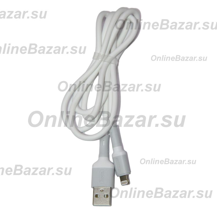 Кабель USB Apple iPhone Lightning Hoco X65 <белый> ― OnlineBazar.su