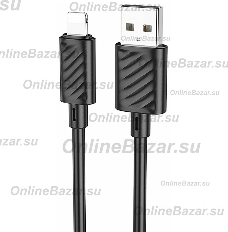 Кабель USB Apple iPhone Lightning Hoco X88 <черный> ― OnlineBazar.su