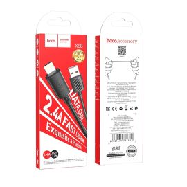 Кабель USB Apple iPhone Lightning Hoco X88 <черный>