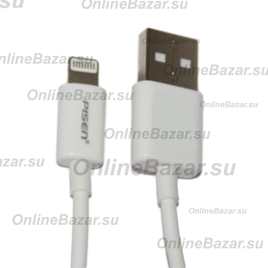 Кабель USB Apple iPhone Lightning Pisen AL05 <белый> ― OnlineBazar.su