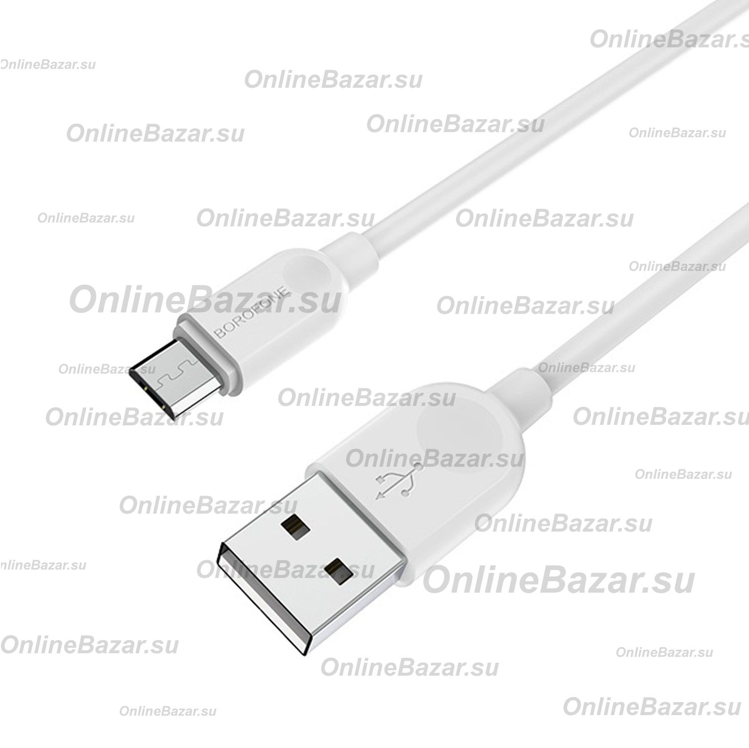 Кабель USB MicroUSB Borofone BX14 (3 метра) <белый> ― OnlineBazar.su