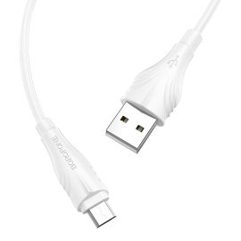 Кабель USB MicroUSB Borofone BX18 (1 метр) <белый>