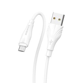 Кабель USB MicroUSB Borofone BX18 (2 метра) <белый>