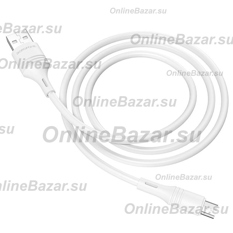 Кабель USB MicroUSB Borofone BX43 <белый> ― OnlineBazar.su