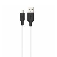 Кабель USB MicroUSB Hoco X21 Plus (1 метр) <белый> ― OnlineBazar.su