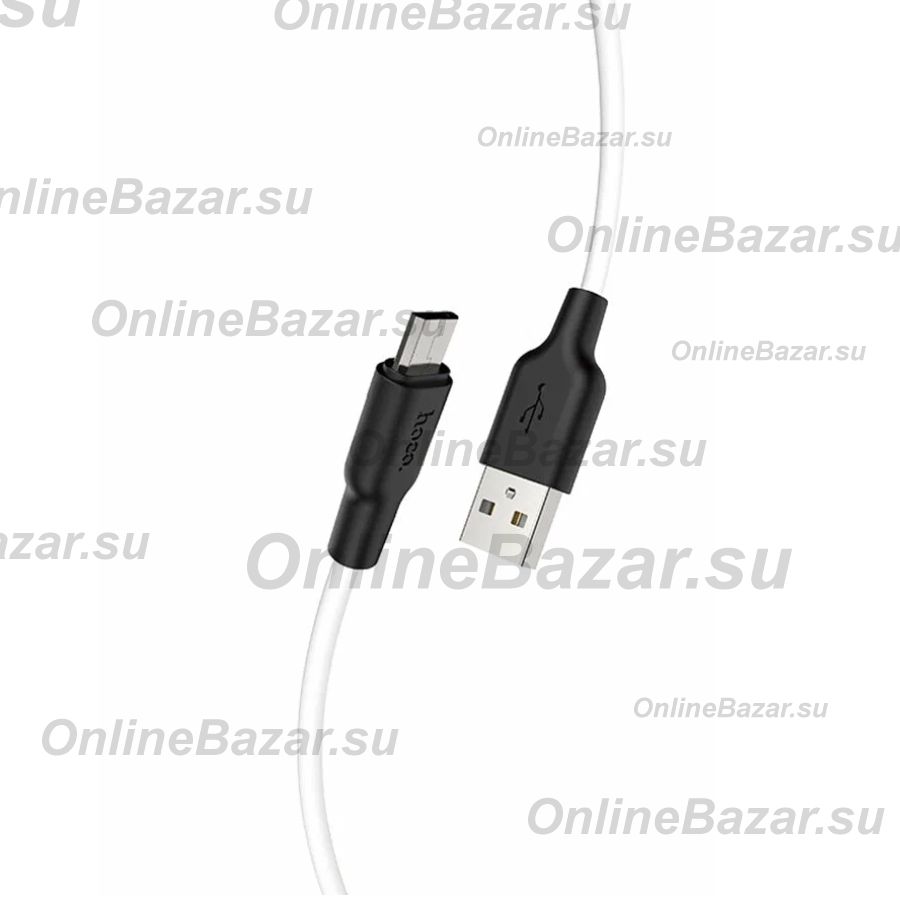 Кабель USB MicroUSB Hoco X21 Plus (1 метр) <белый> ― OnlineBazar.su